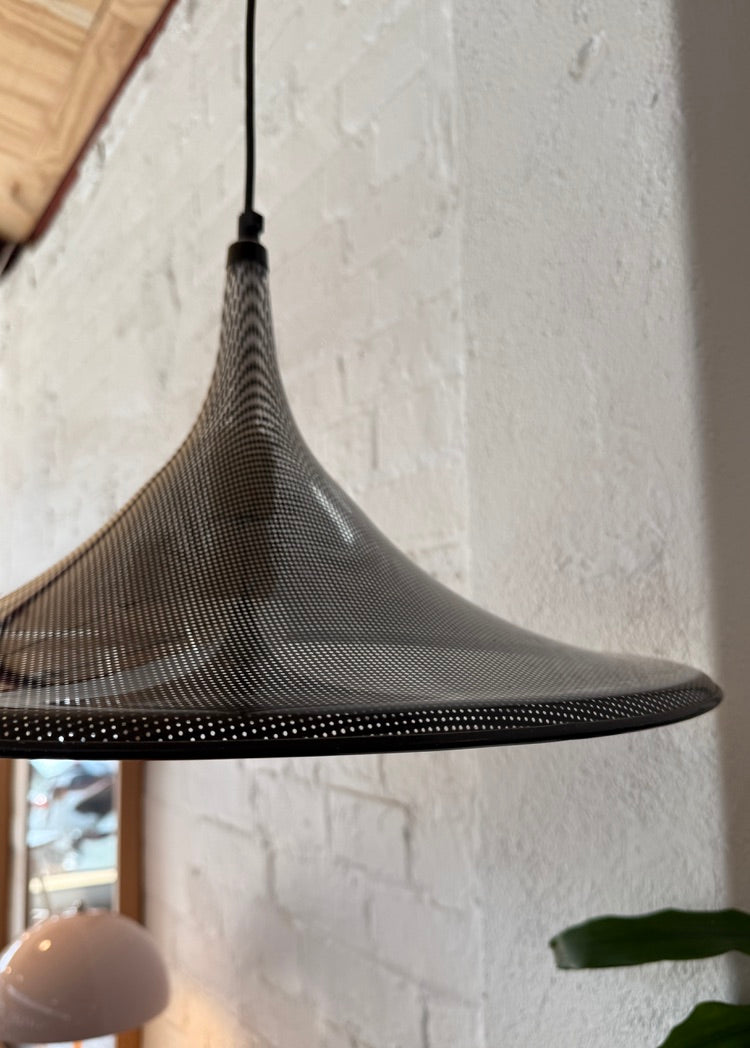 "Reticello" Italian Pendant in Black Plastic