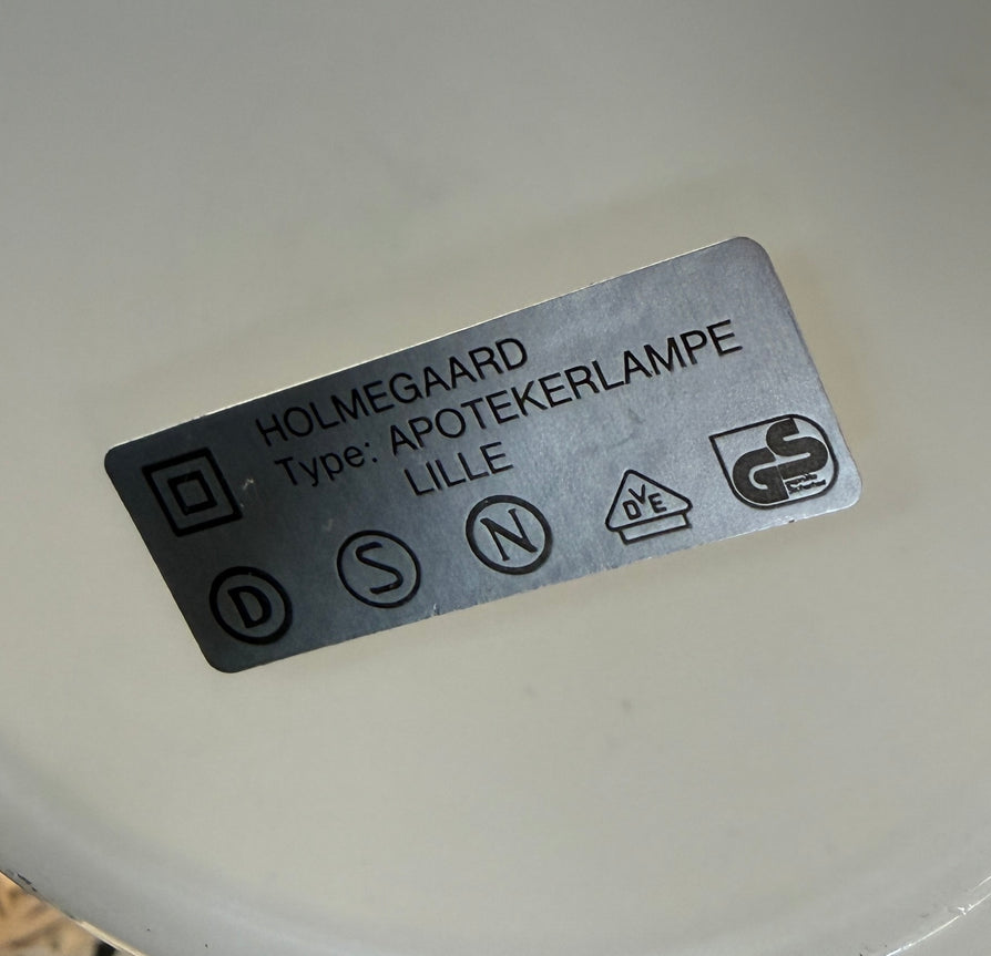 Holmegaard Table Lamp in White Glass