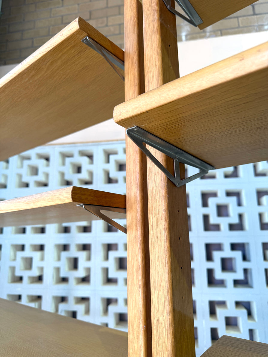 Pair of Standalone Swedish Bookcase Units in Oak