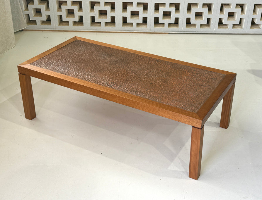 1970s Pressed Copper Coffee Table