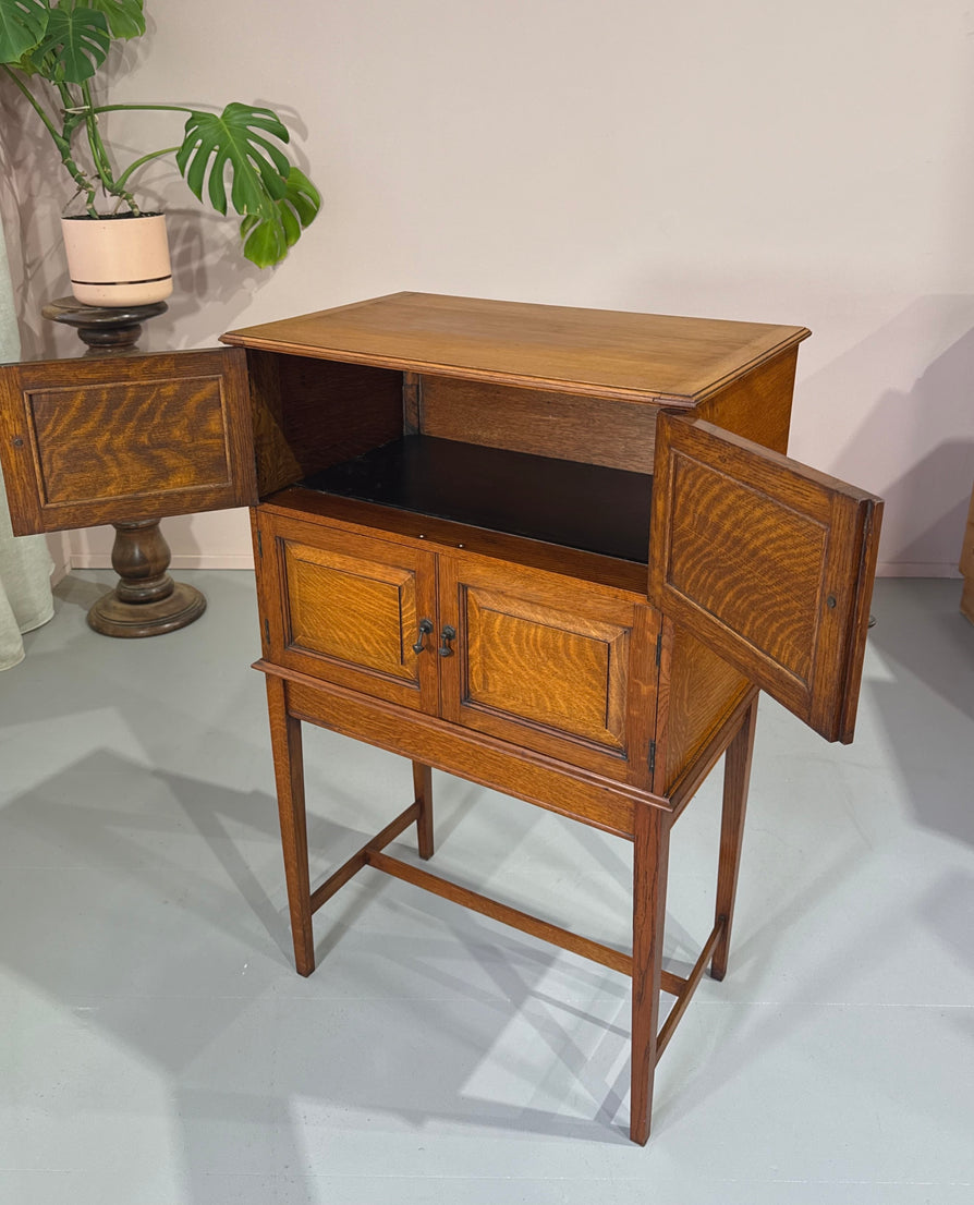 Elevated Cabinet in English Oak