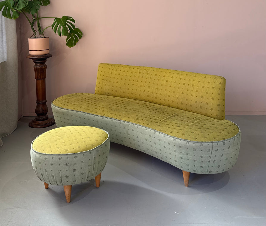 Mid-Century Curved Profile Sofa (ready for your upholstery choice)