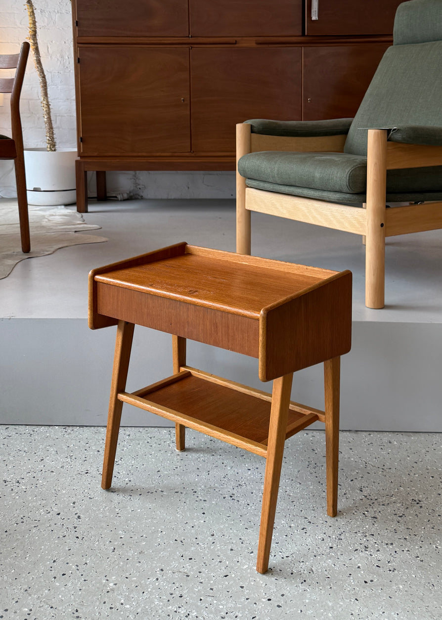 Swedish Bedside Table in Teak