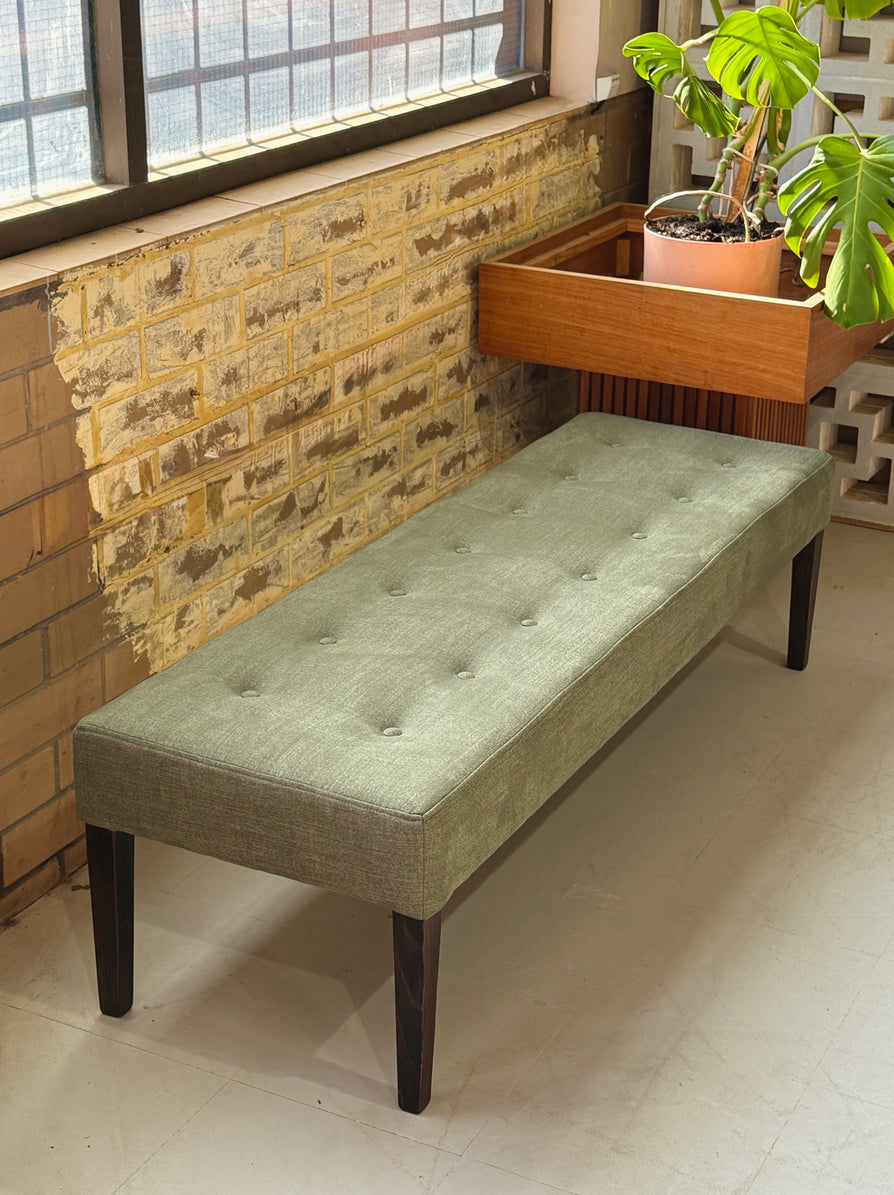 Mid-Century Bench Seat in New Fabric