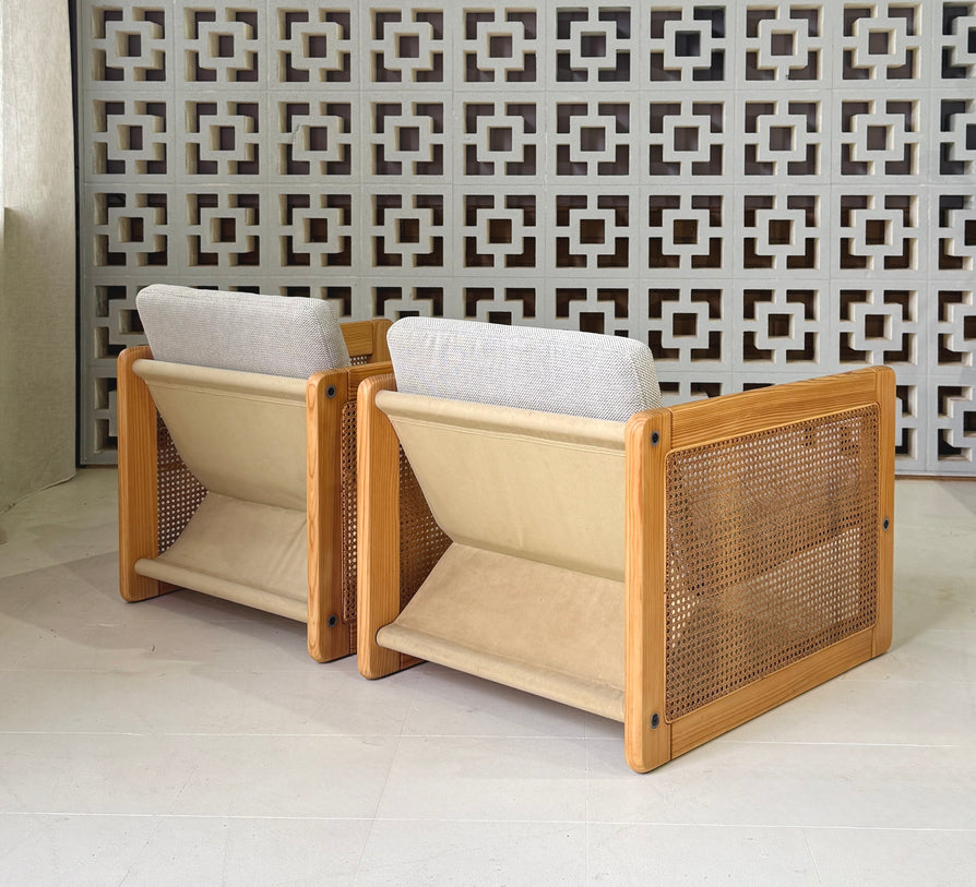 Pair Of 1970s Lounge Chairs By Evoluzione