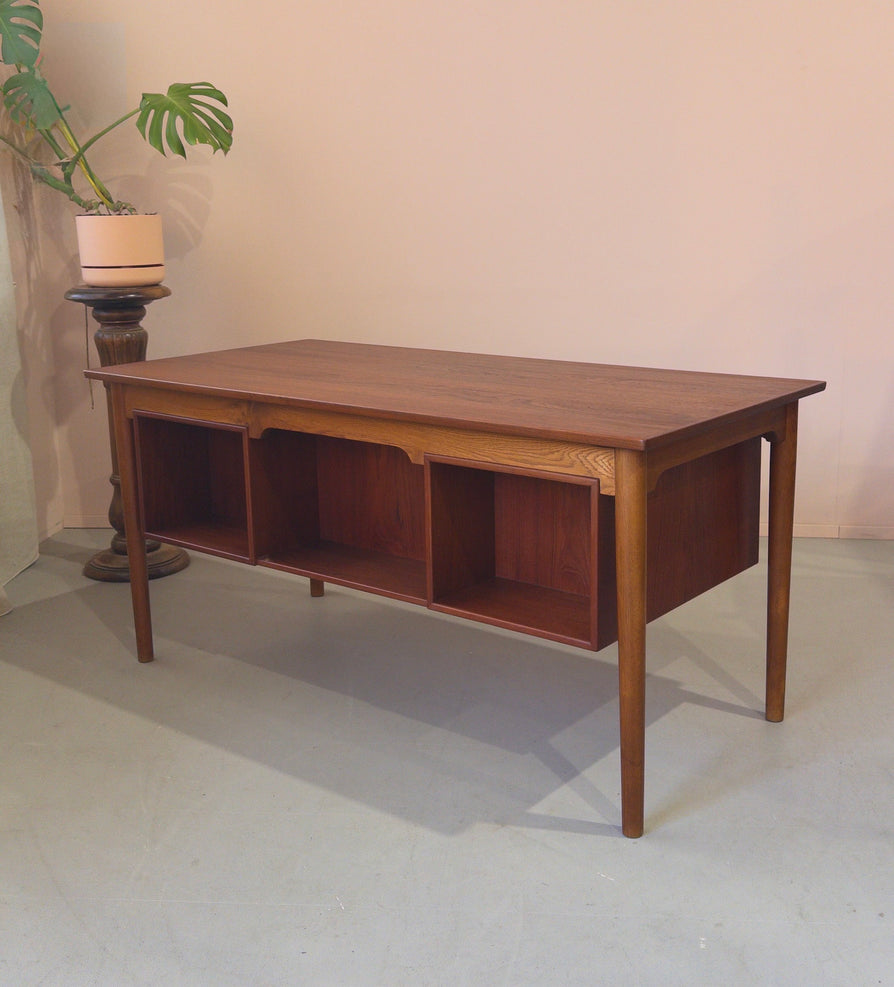 1950s Danish Writing Desk in Teak & Oak