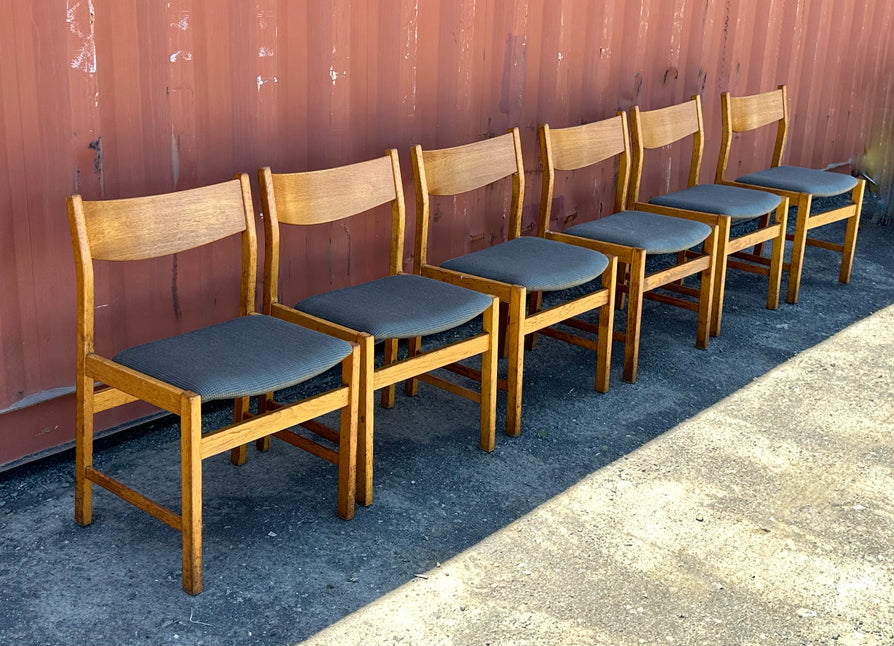 Six Oak Dining Chairs by Farstrup
