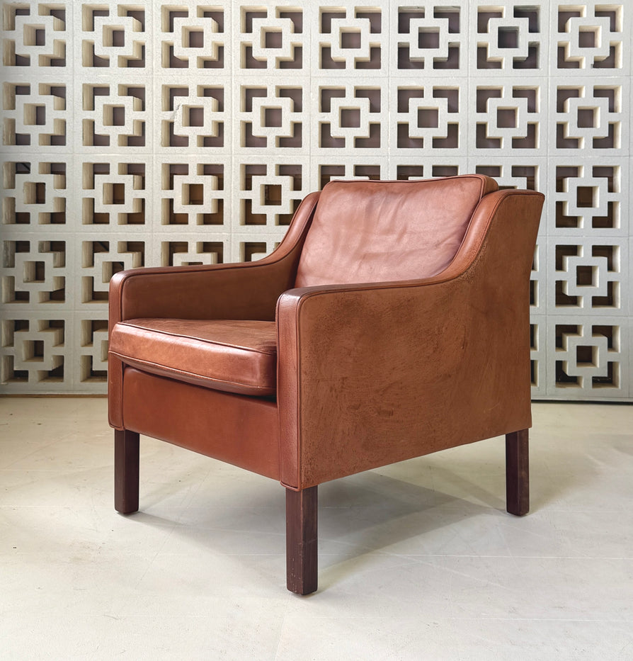 Mogens Hansen Lounge Chair in Cognac Leather