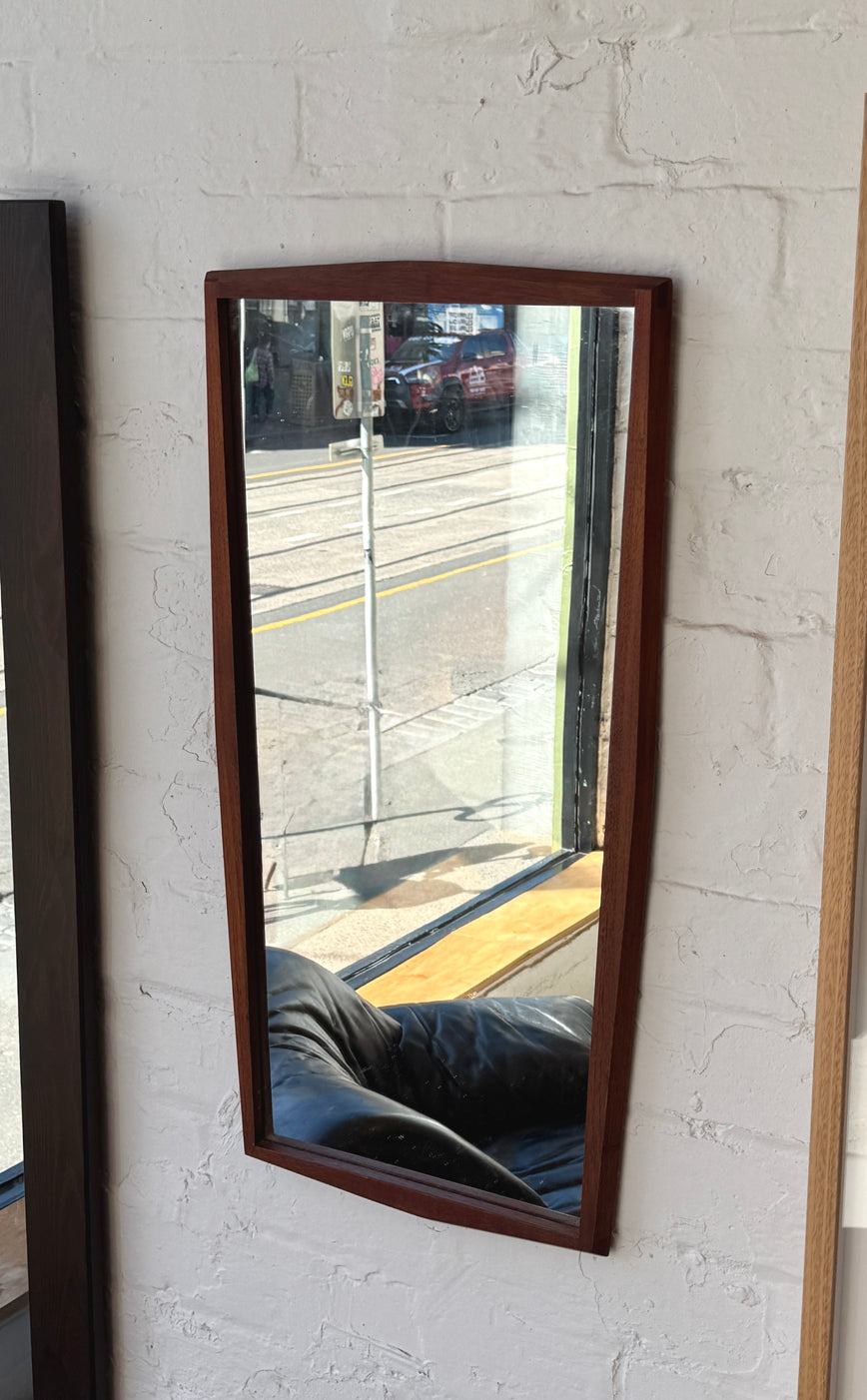 Tapered Danish Wall Mirror in Teak