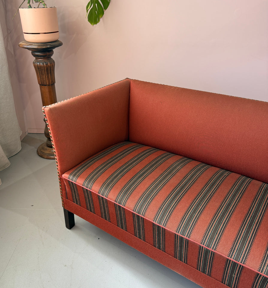1950s Danish Box Sofa in Original Wool