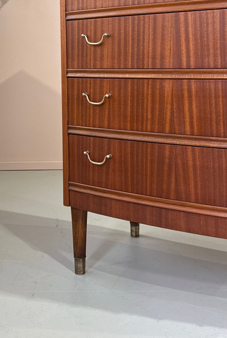 Early Danish Chest of Drawers in Mahogany