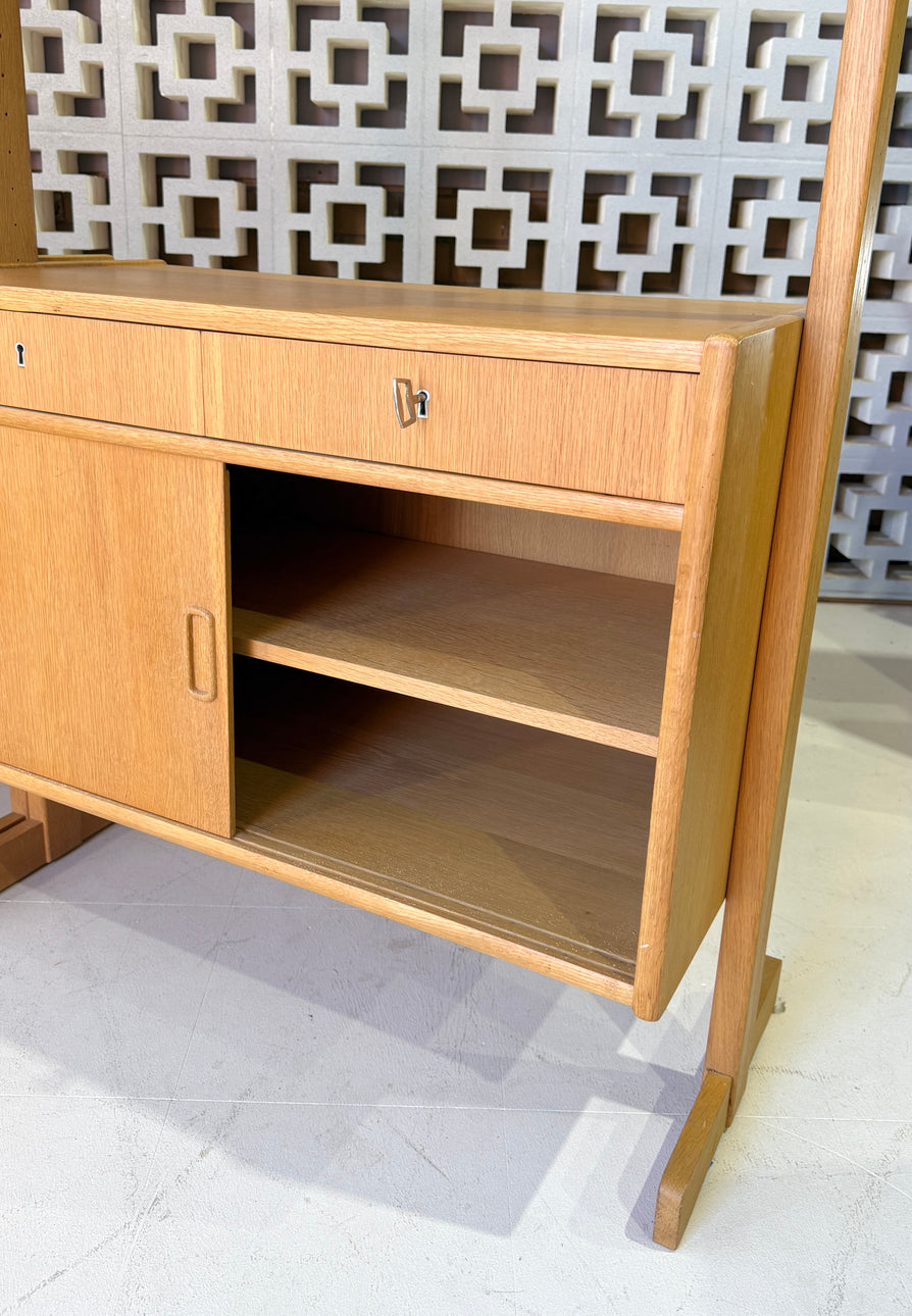 Pair of Standalone Swedish Bookcase Units in Oak