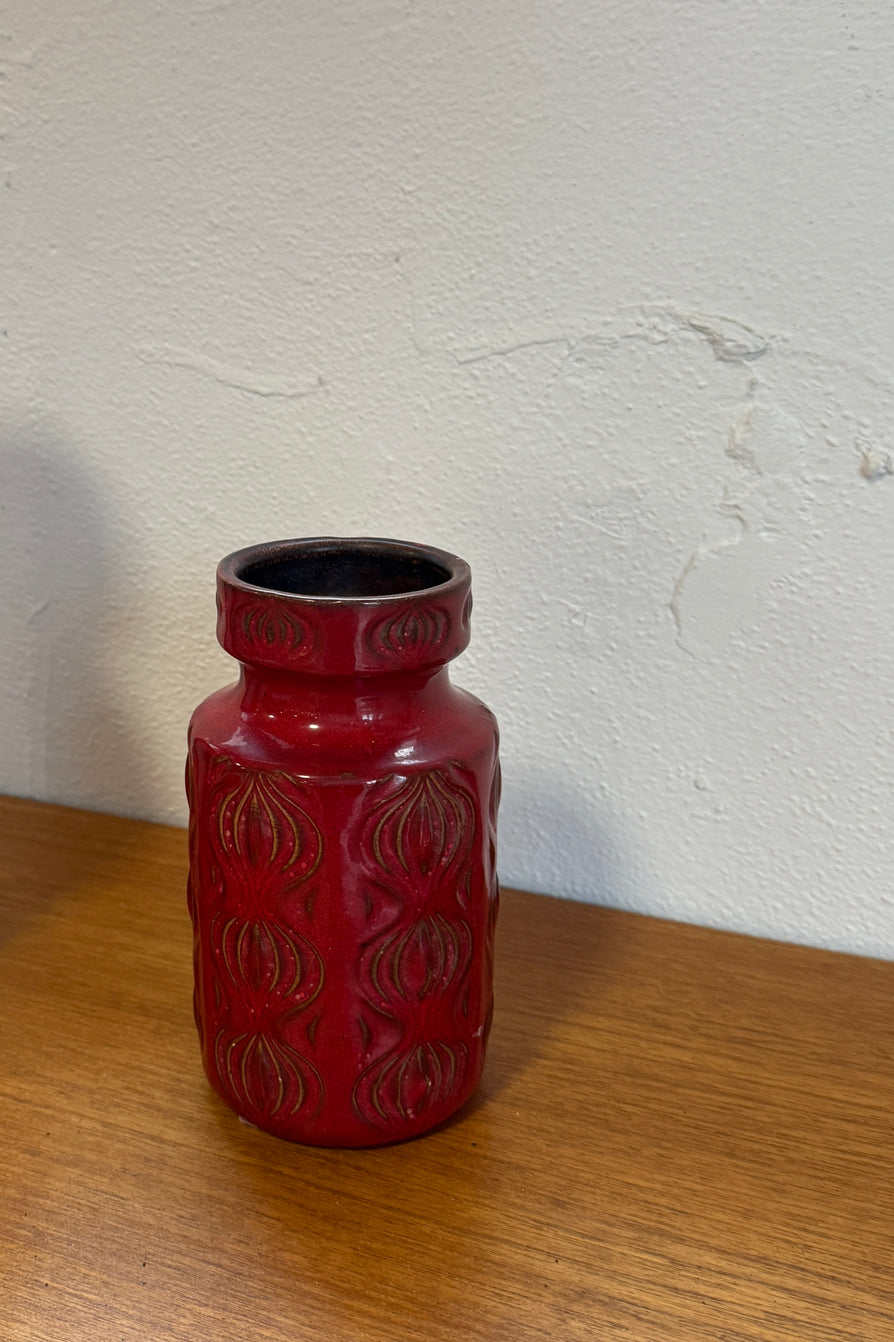 West German Scheurich Vase in Red