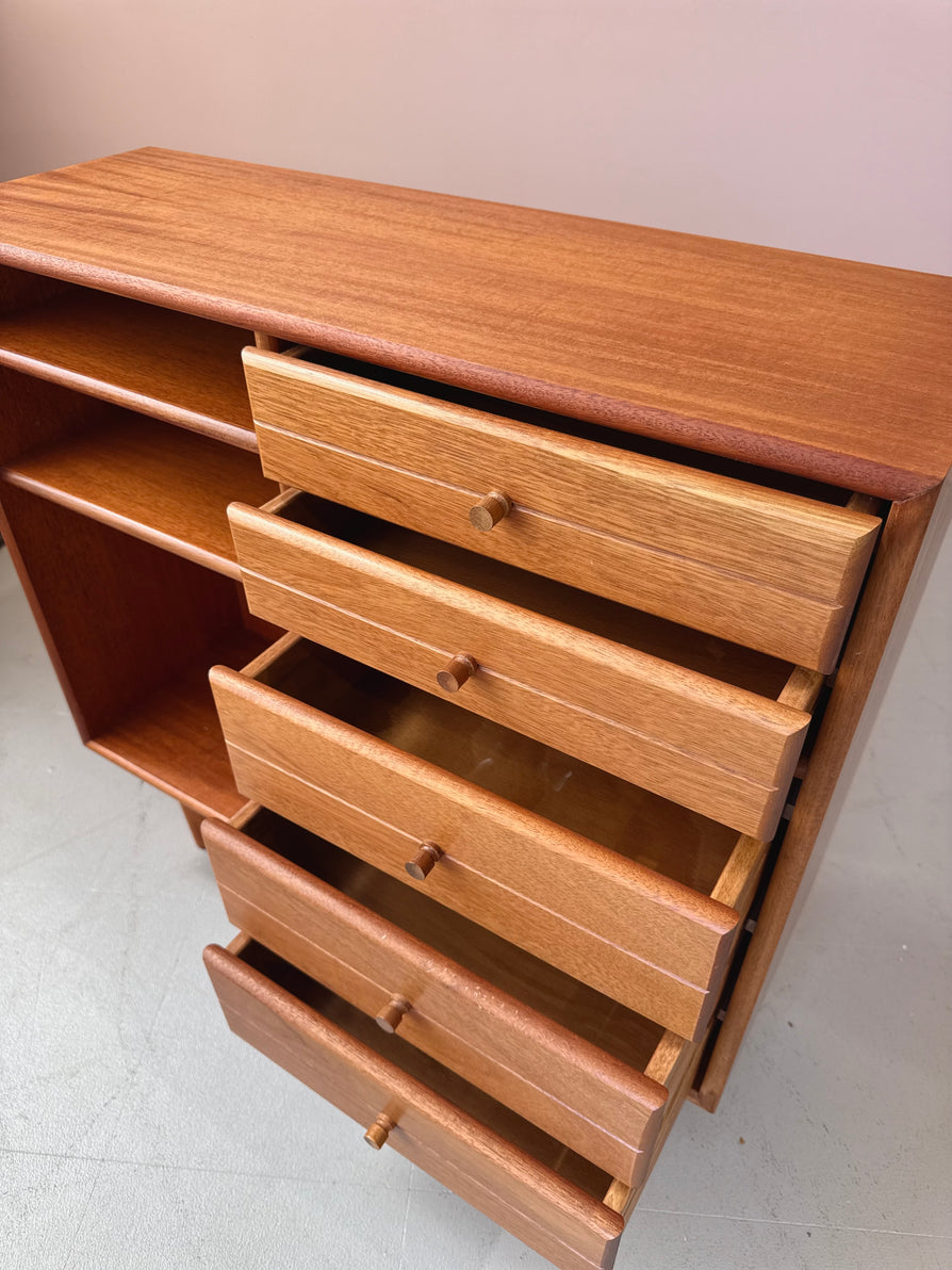 Small Danish Bookcase / Chest Unit in Teak