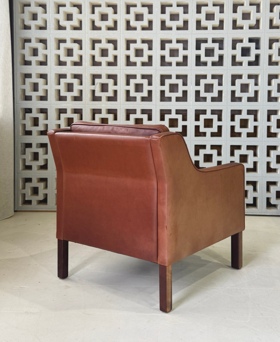 Mogens Hansen Lounge Chair in Cognac Leather