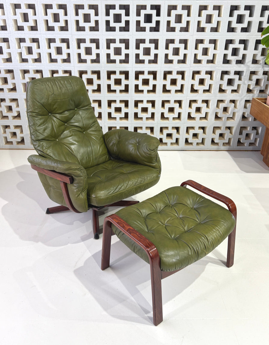 Göte Möbler Swivel Lounge Chair & Footstool