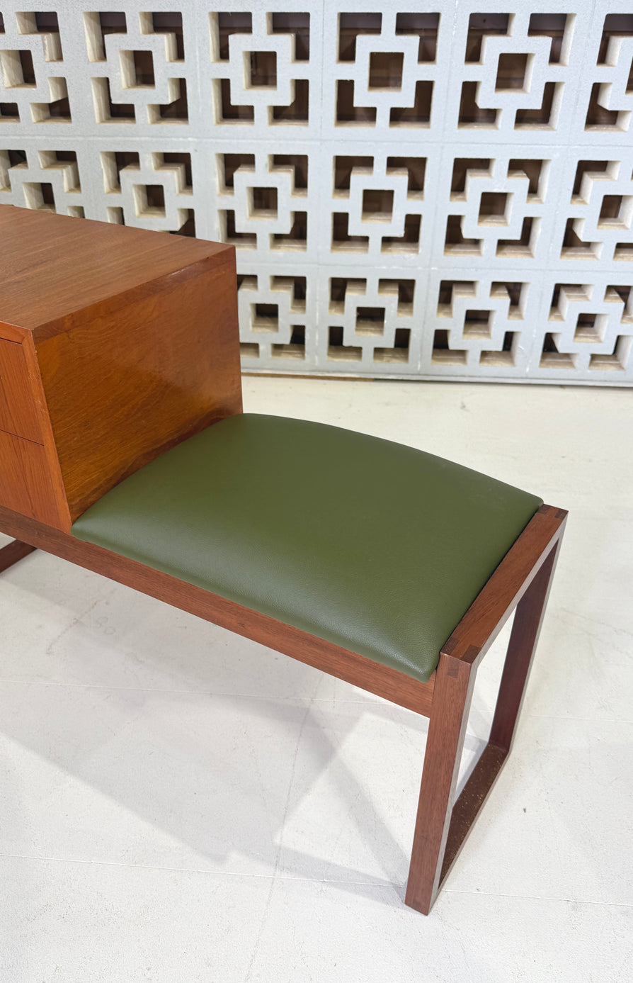 Mid-Century Telephone Table in Teak