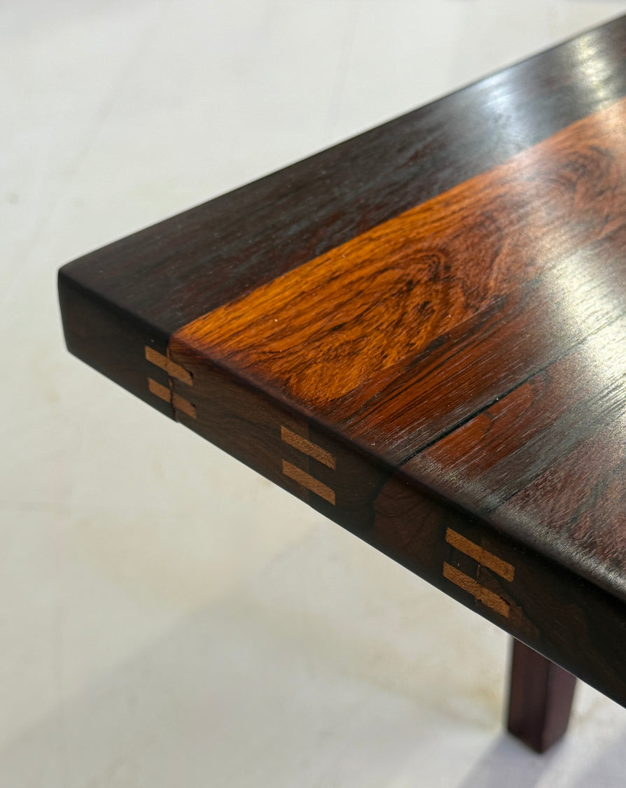 Exquisite Danish Coffee Table in Solid Brazilian Rosewood