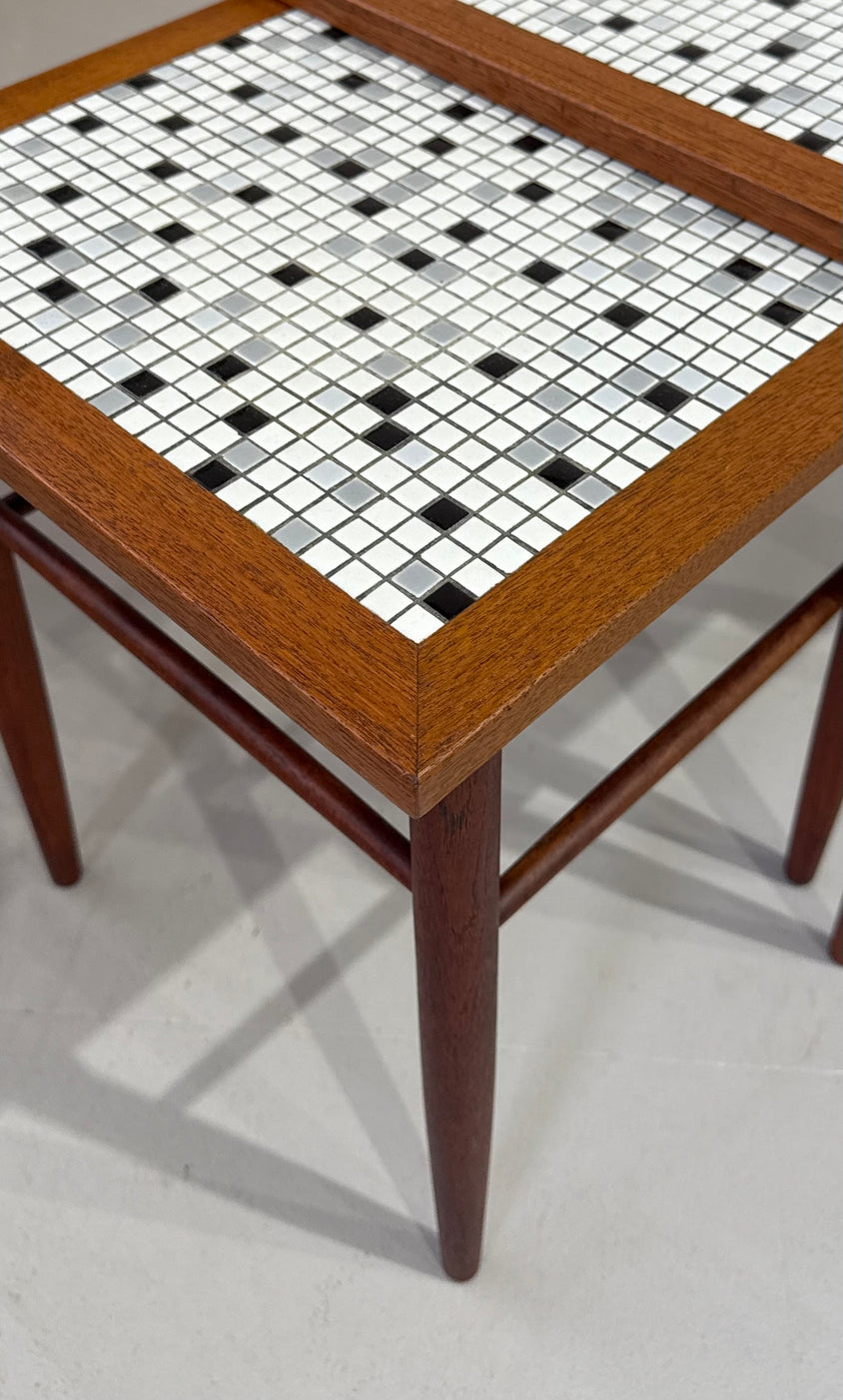 Danish Nest of Tile-Top Tables