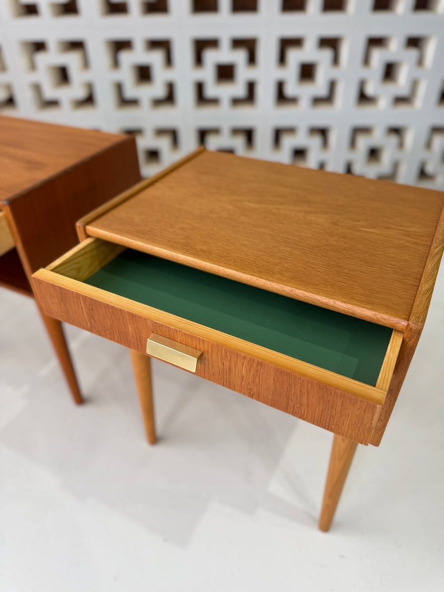 Pair of Teak Bedside Tables
