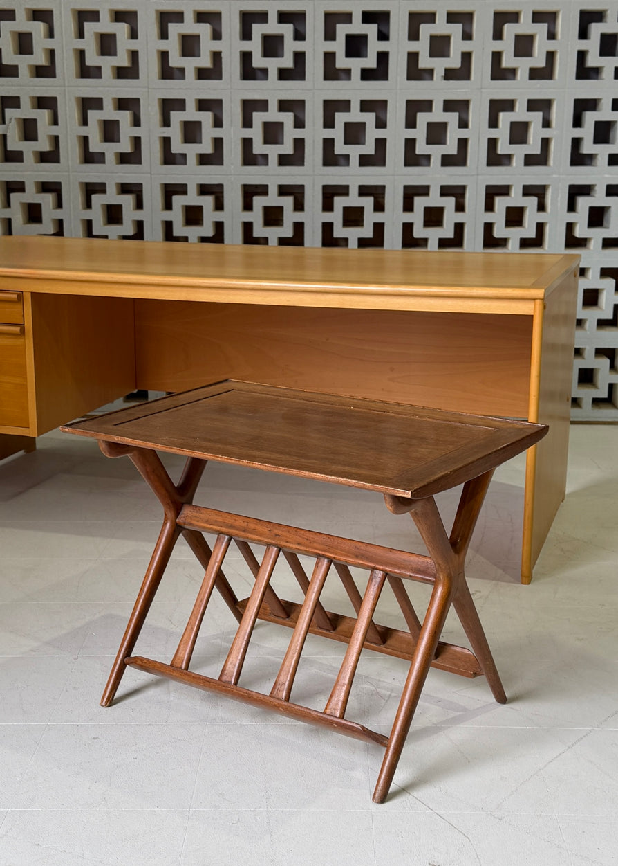 Early Mid-Century Side Table in Mahogany
