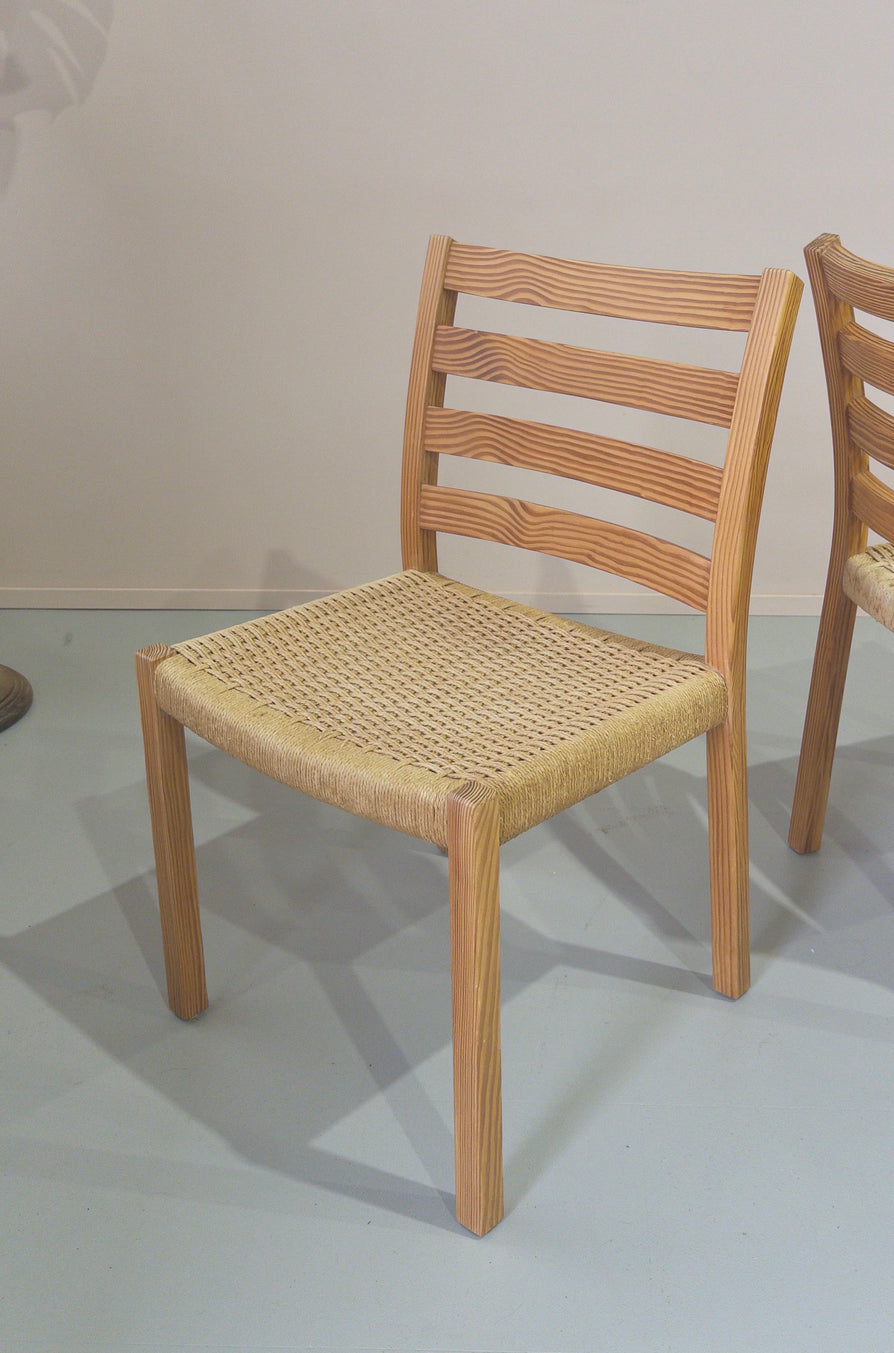 Four Møller 408 Dining Chairs in Nordic Pine