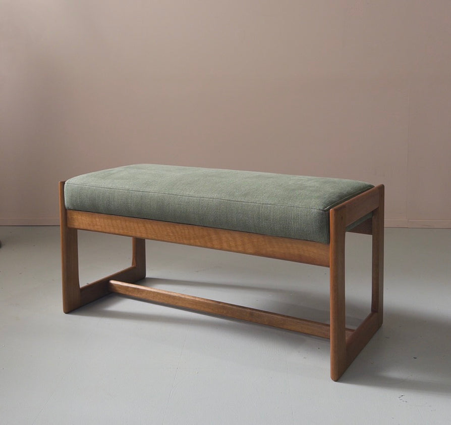 Mid-Century Bench Seat in New Fabric