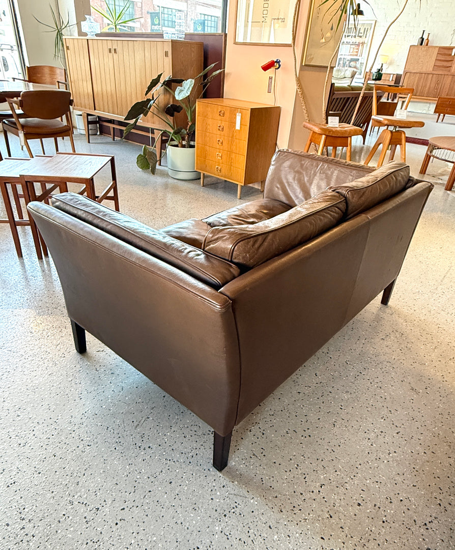Two Seater “Oslo” Sofa by Stouby in Brown Leather