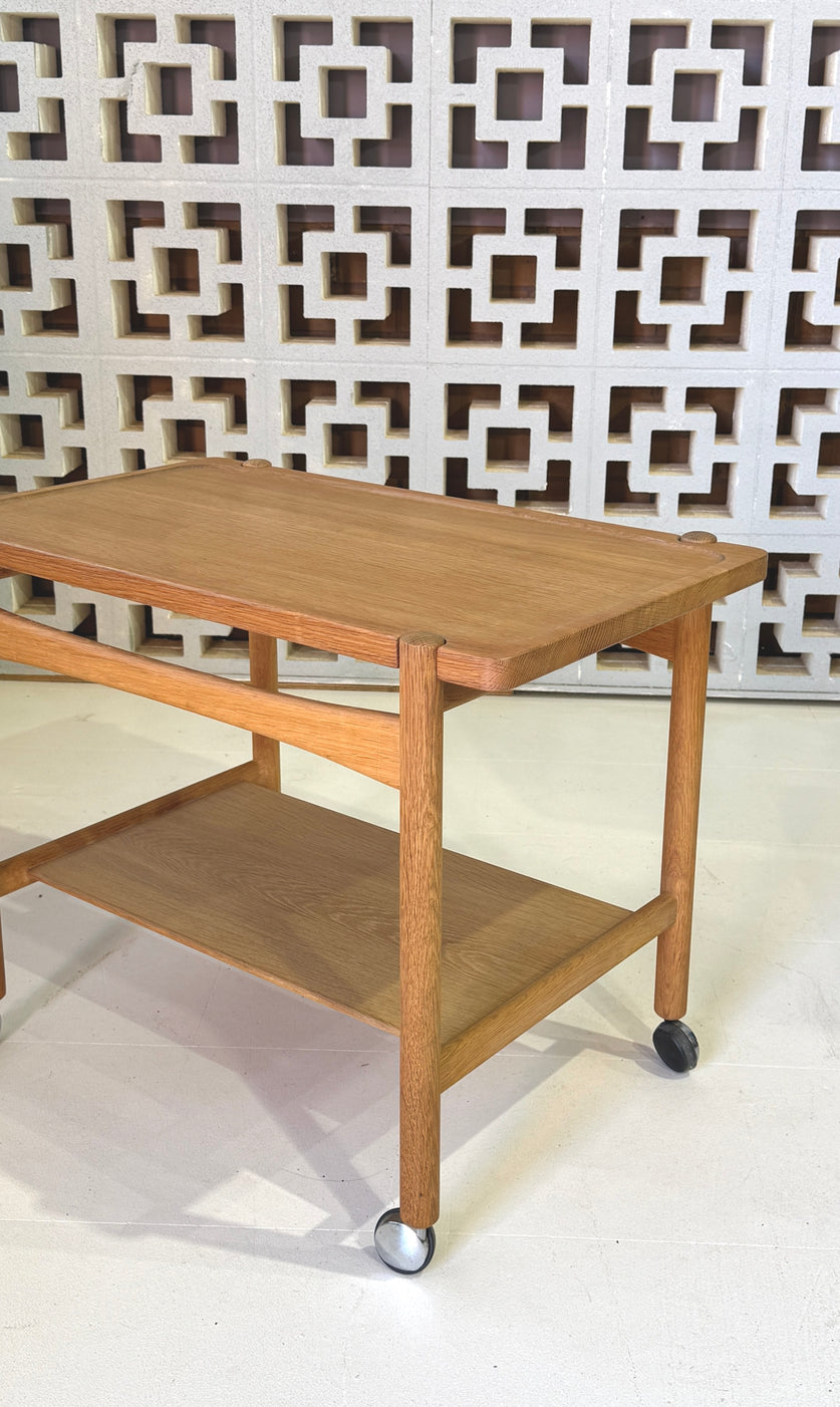 Hans Wegner Serving Trolley Cart In Oak