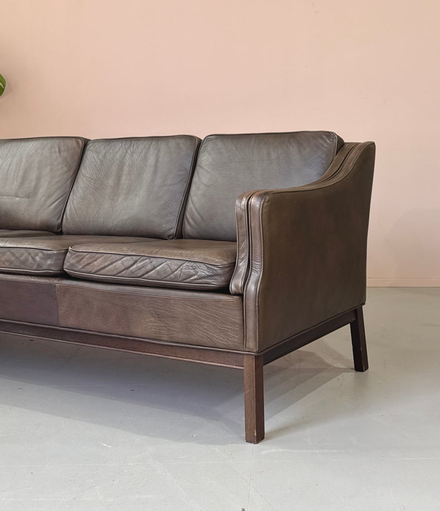 Three-Seater Sofa in Mushroom Leather