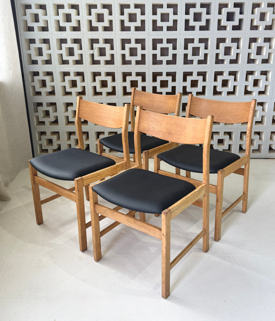 Set of Four Oak Dining Chairs by Farstrup