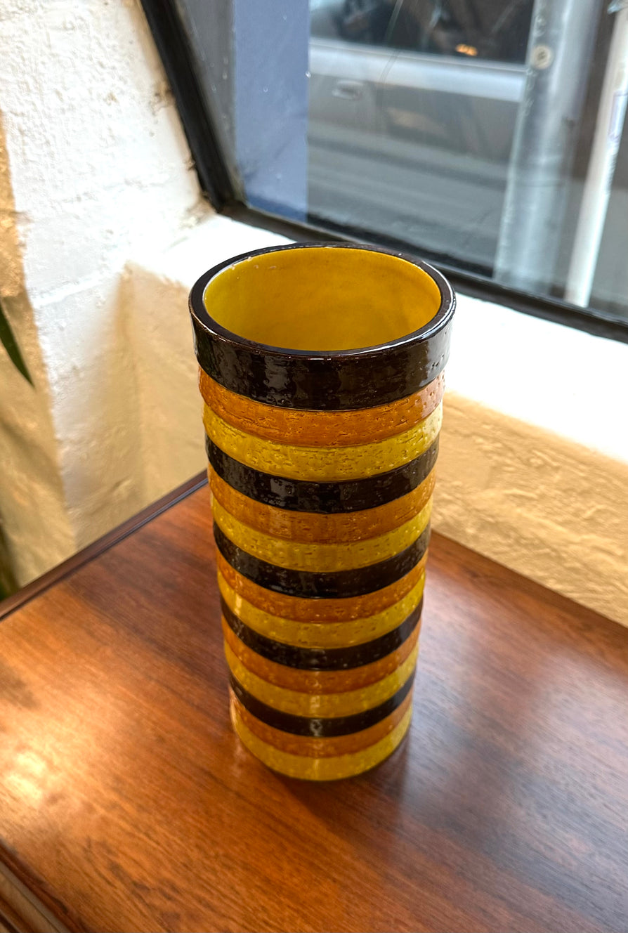 Tall Banded Bitossi Vase