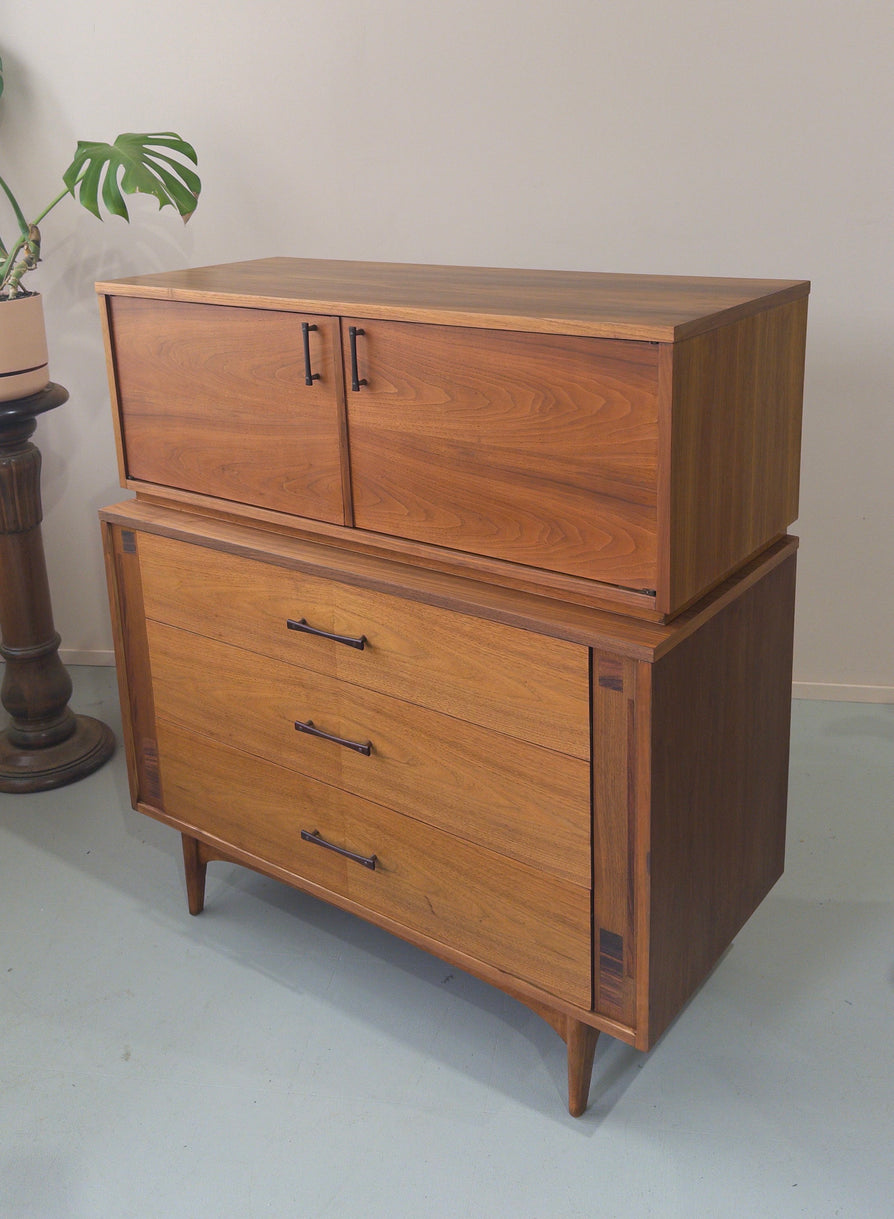 American Mid-Century Cabinet in Walnut & Rosewood