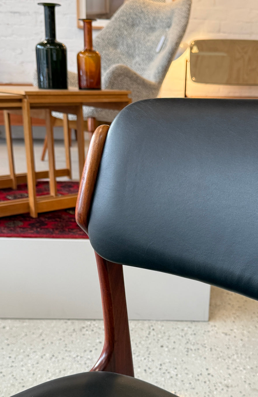 Erik Buch Model 49 Chair in Rosewood and New Leather
