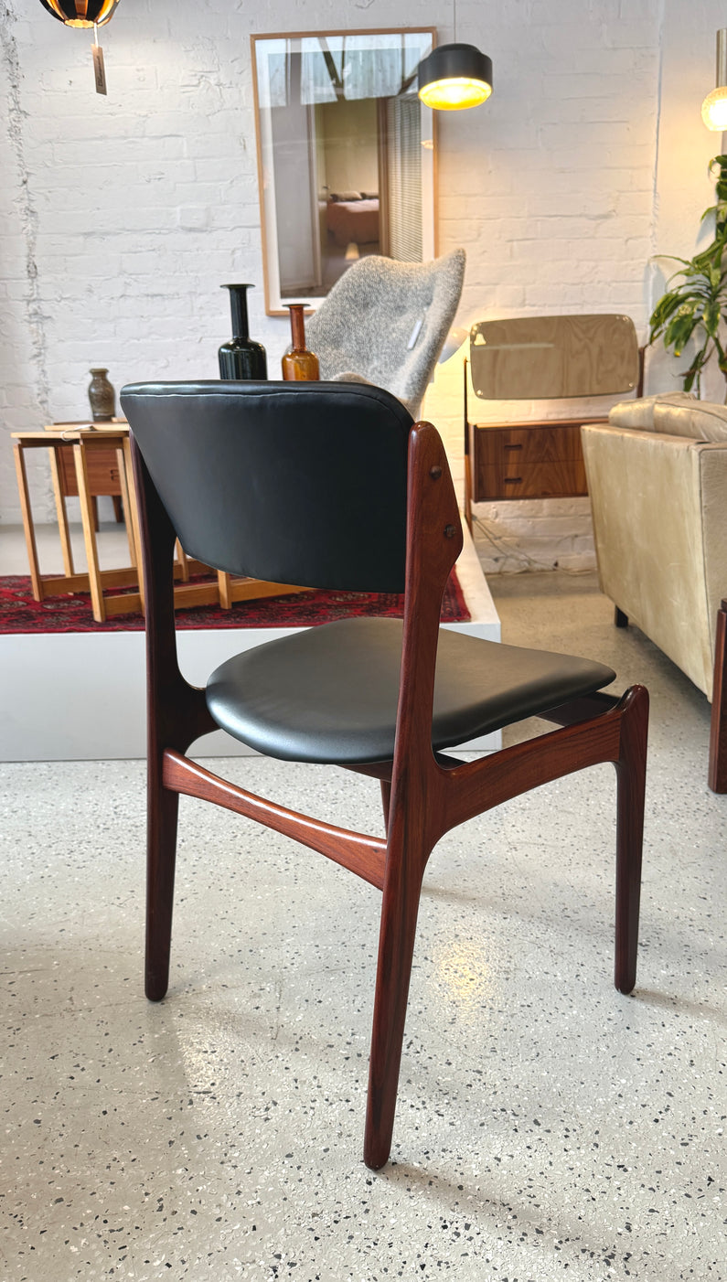 Erik Buch Model 49 Chair in Rosewood and New Leather