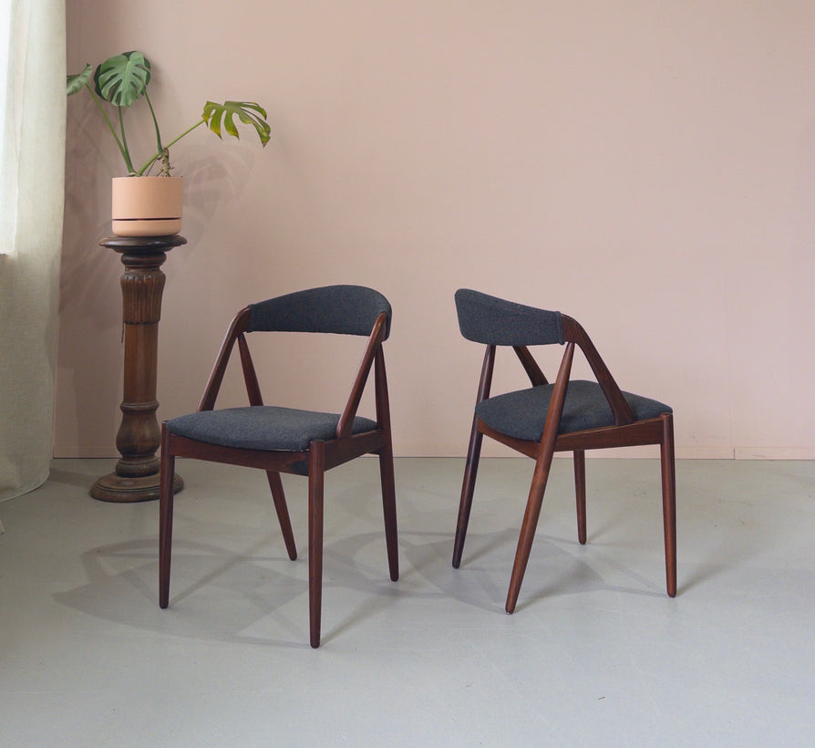 Four Kai Kristiansen #31 Dining Chairs in Kvadrat Wool