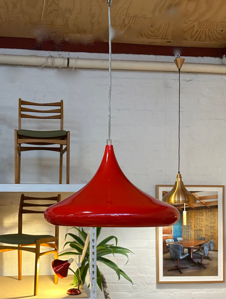 Mid-Century Pendant in Red