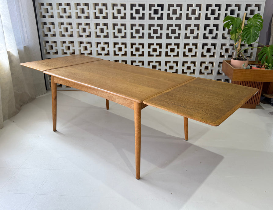 Danish Extension Dining Table in European Oak