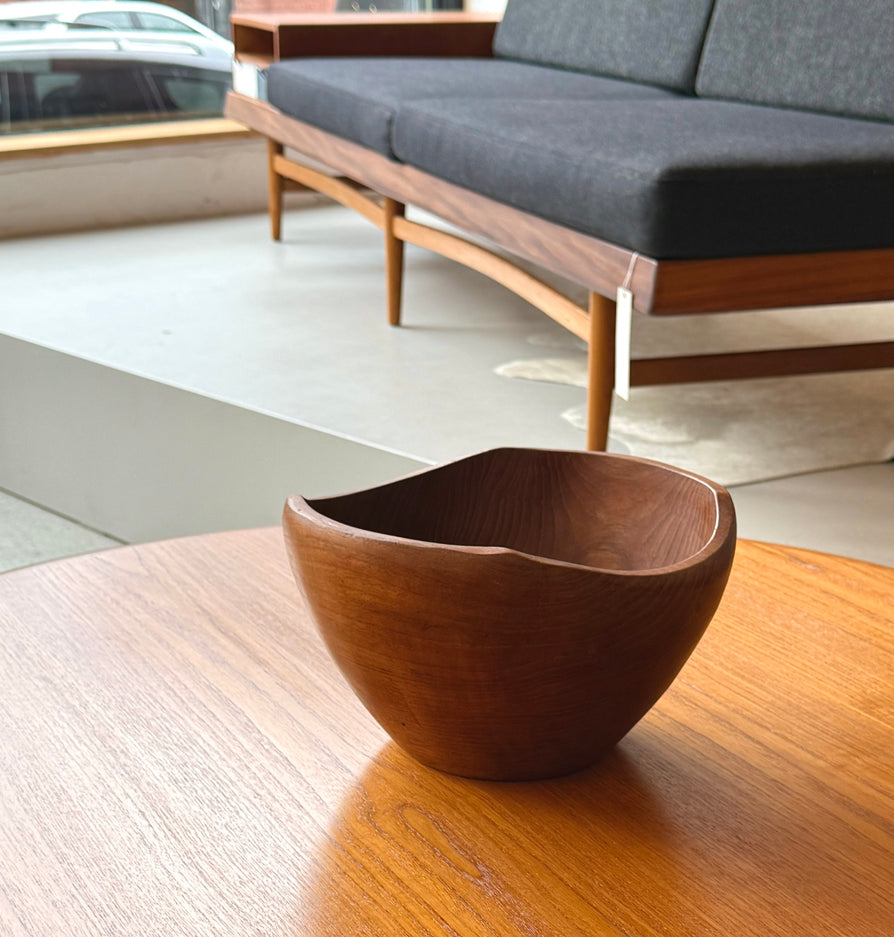 Danish Asymmetric Bowl in Teak