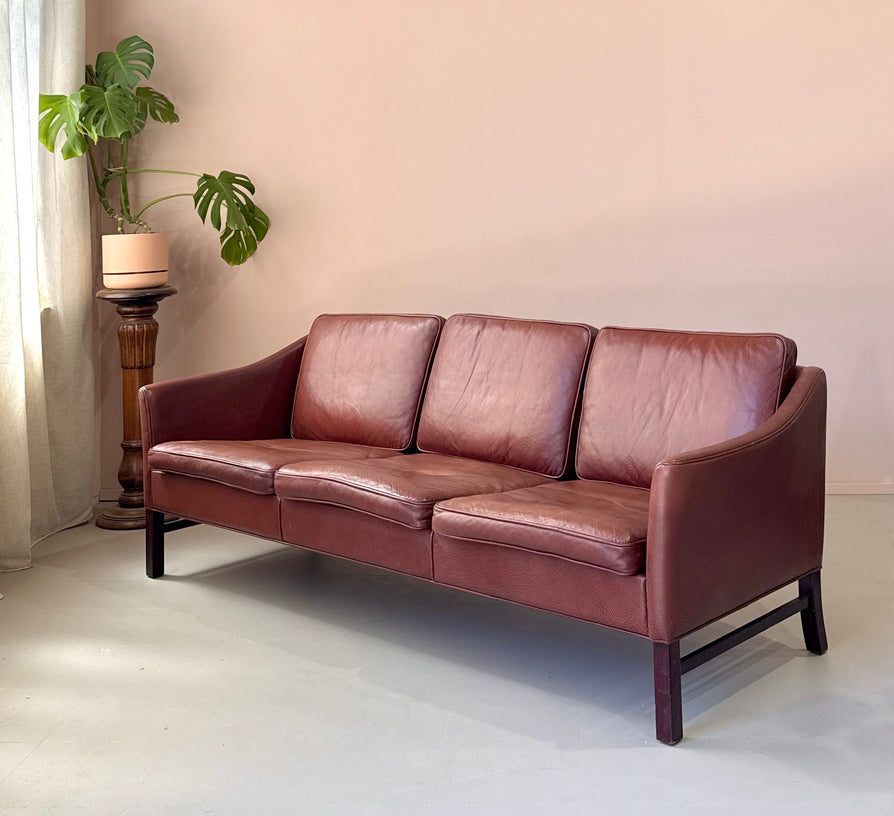 Grant Møbelfabrik Three Seater Sofa in Leather