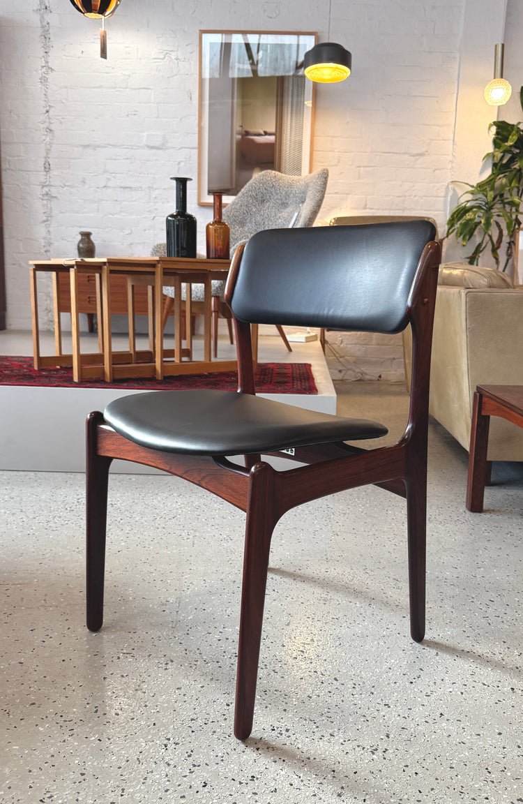 Erik Buch Model 49 Chair in Rosewood and New Leather
