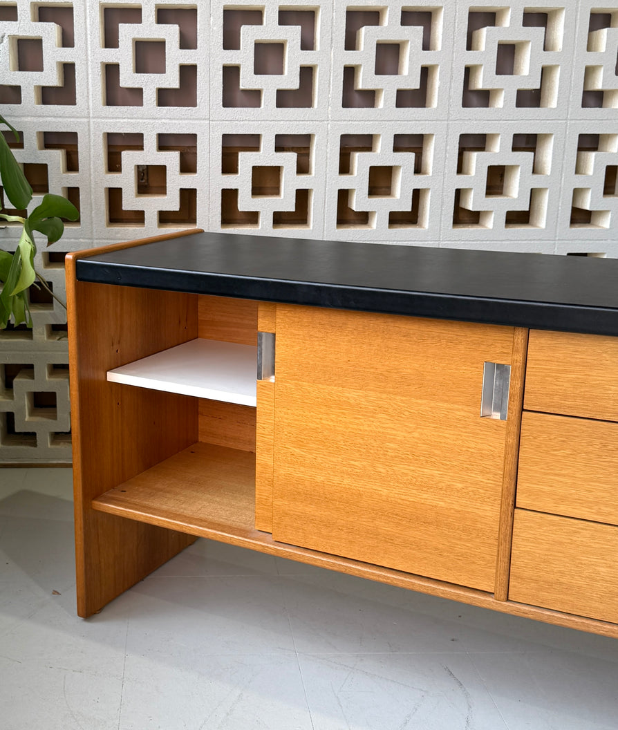 Mid-Century Sideboard / Desk Return in Oak