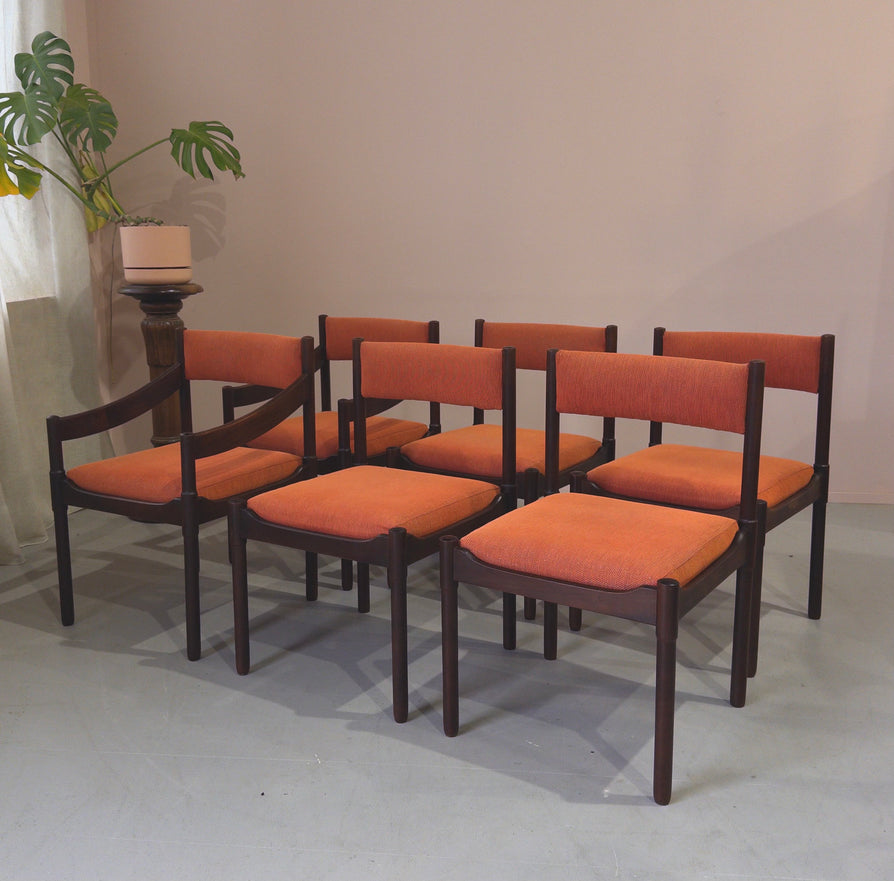 Six Danish 1970s Dining Chairs