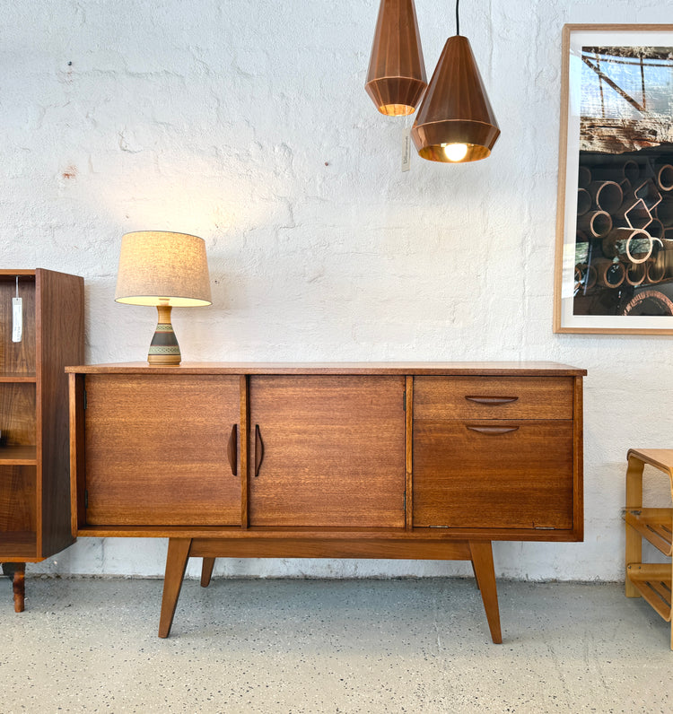 Compact 1950s Sideboard in Eucalyptus