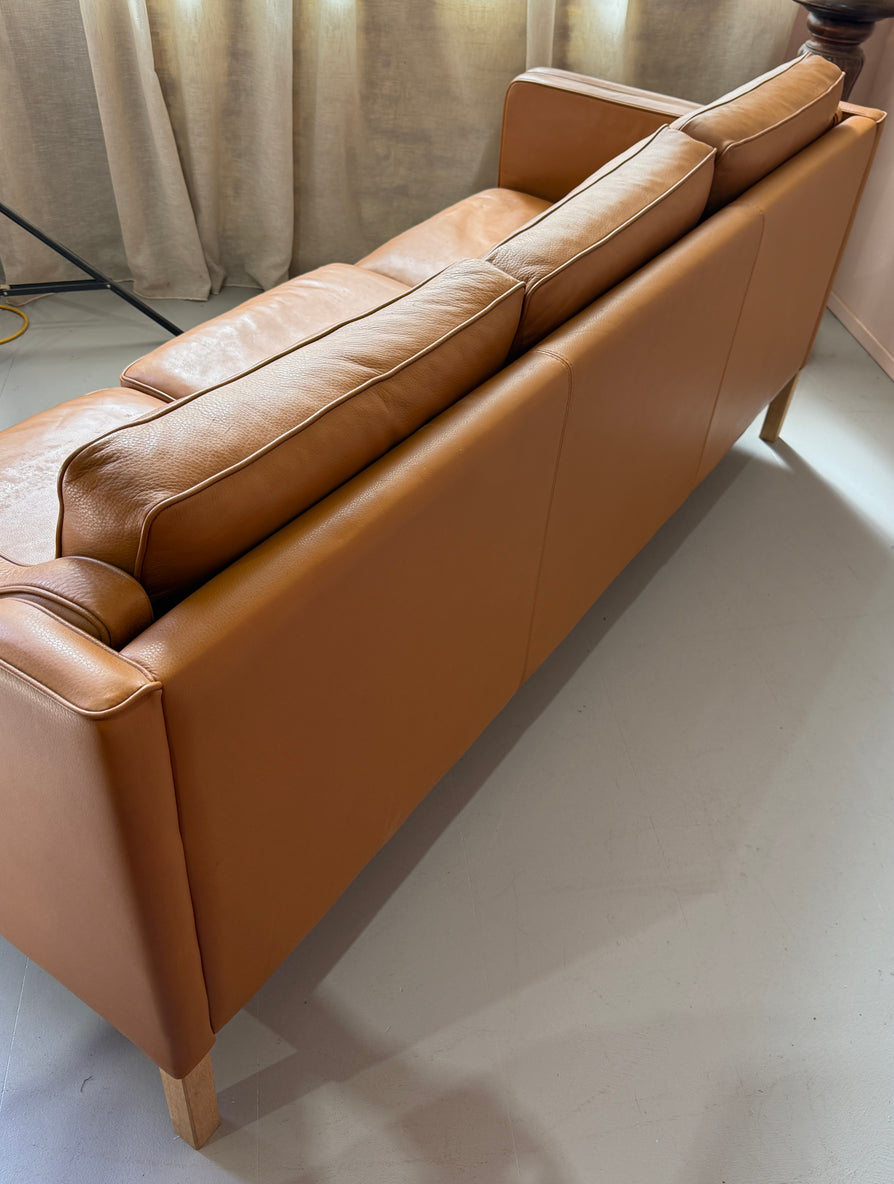 Three-Seater Sofa in Tan Leather