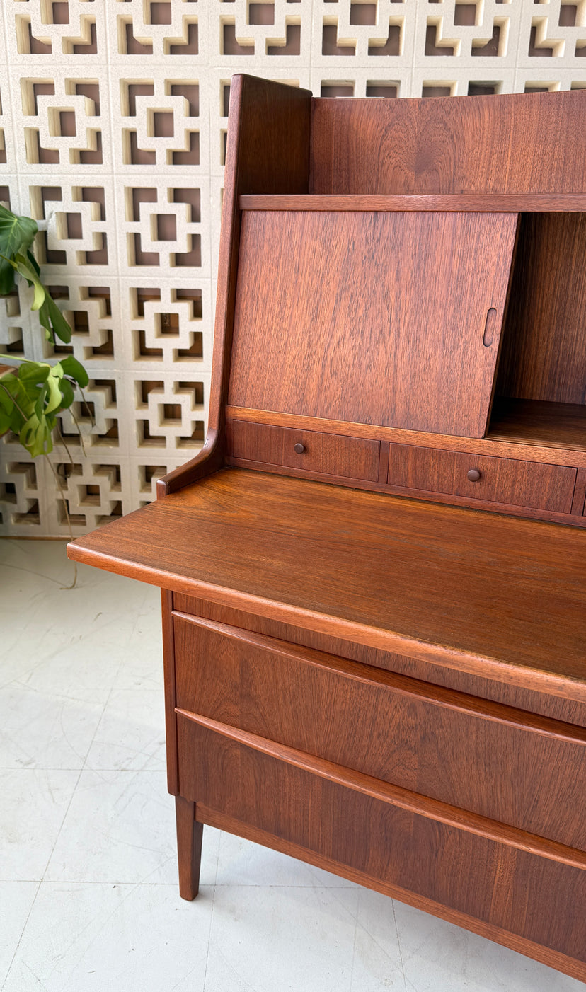 Danish Secrétaire / Bureau  Desk Unit in Teak