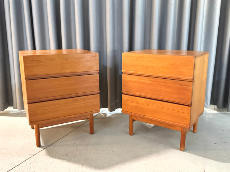 Pair of Parker Mid-Century Bedside Tables
