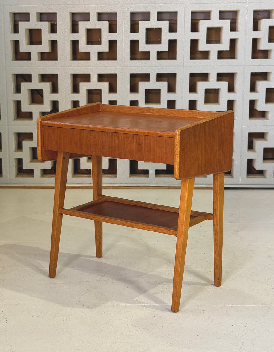 Swedish Bedside Table in Teak