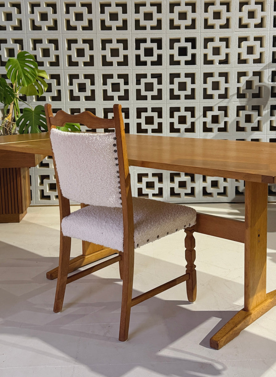 Six Henning Kjærnulf Dining Chairs in Oak
