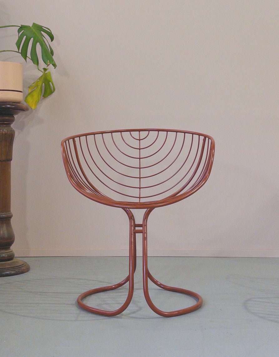 Set of four Gastone Rinaldi "Pan Am" Chairs in Terracotta